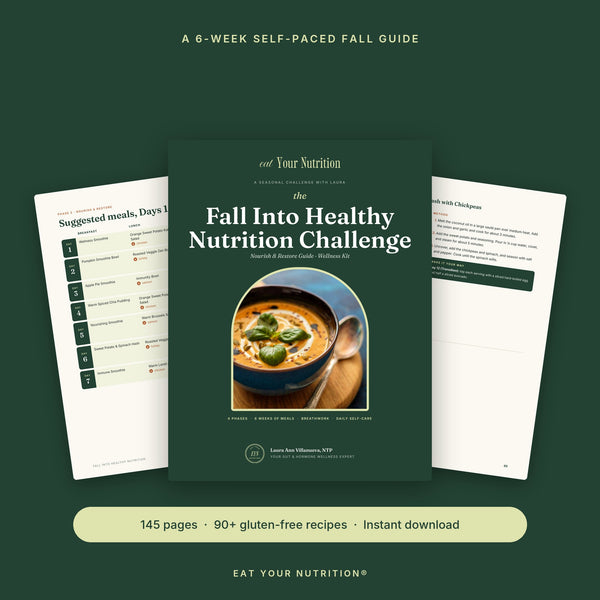 Fall Into Healthy Nutrition Challenge 6-week gluten-free meal plan guide cover