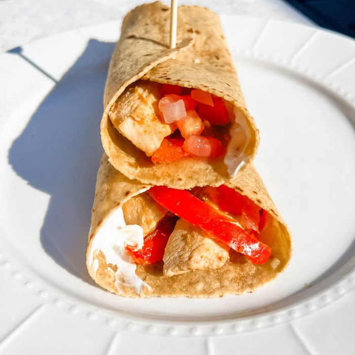 Easy Chicken Fajitas with Yogurt Sauce