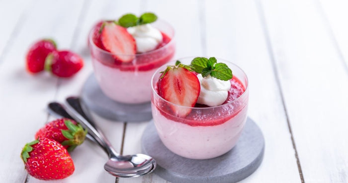 High Protein Strawberry Pudding