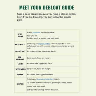 Debloat Glow Healthy Eating Guide Meal Plan