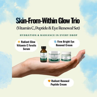 Skin-From-Within Glow Trio – Vitamin C, Peptide & Eye Renewal Set