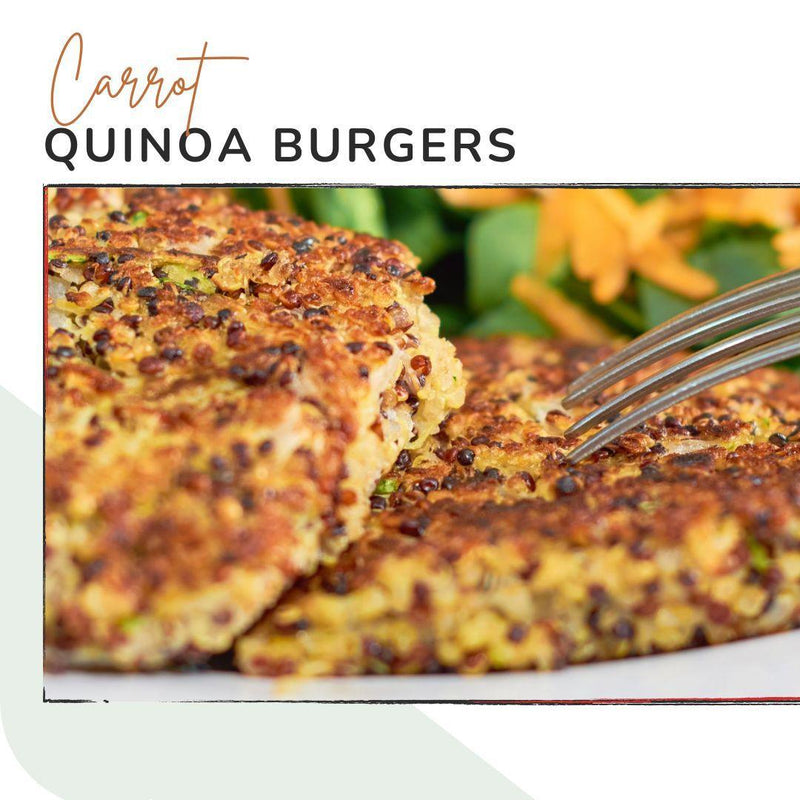 Carrot Quinoa Burgers.